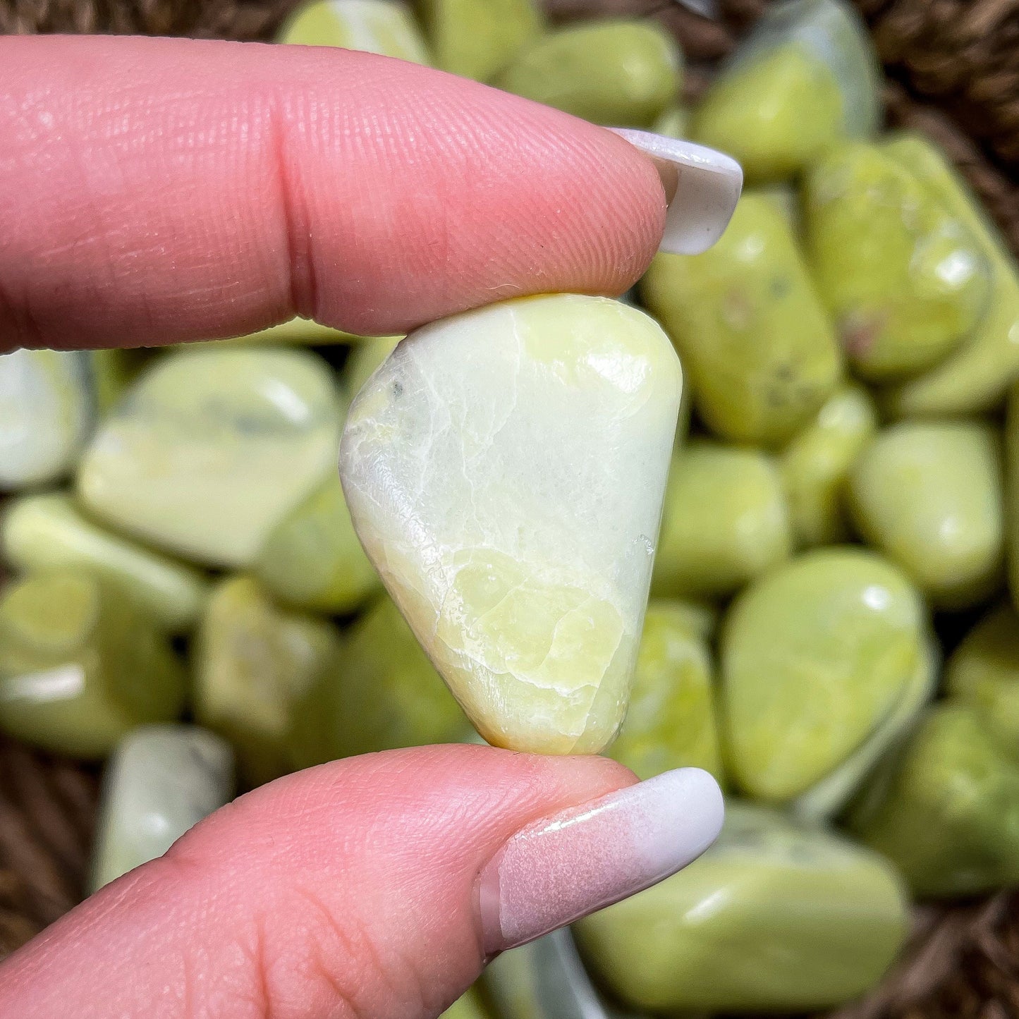 Lime Green Serpentine Tumbles