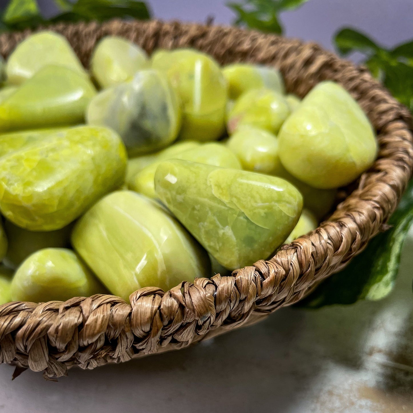Lime Green Serpentine Tumbles
