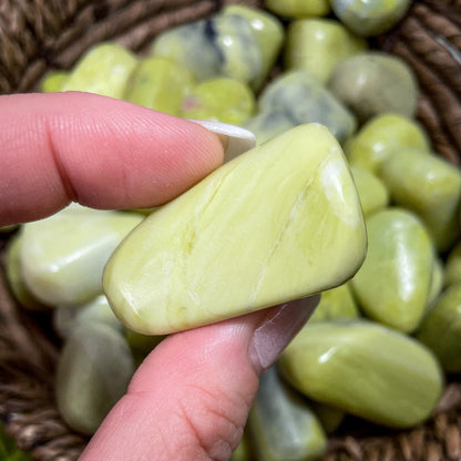 Lime Green Serpentine Tumbles
