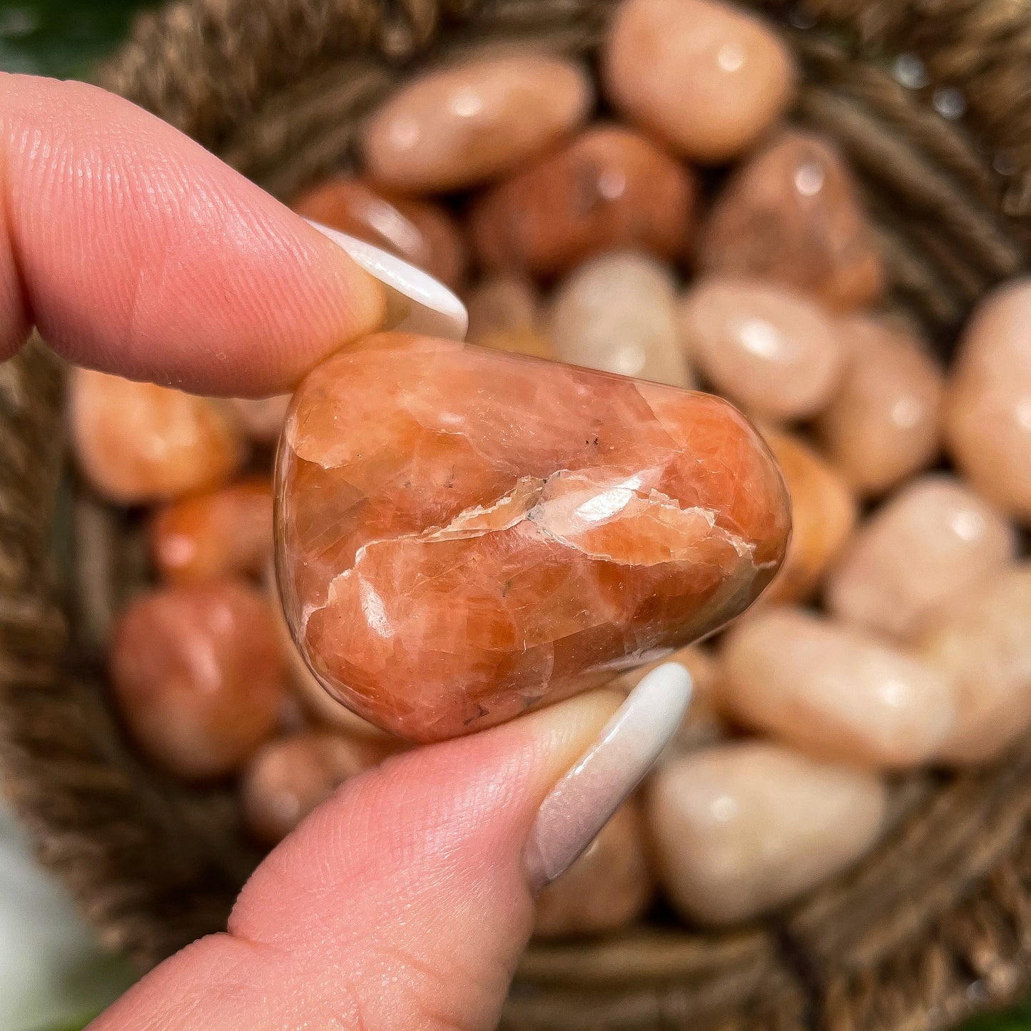 Peach Stilbite Tumbles