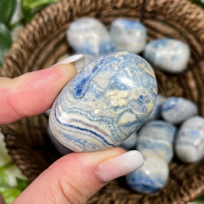 Chunky Blue Scheelite Tumbles