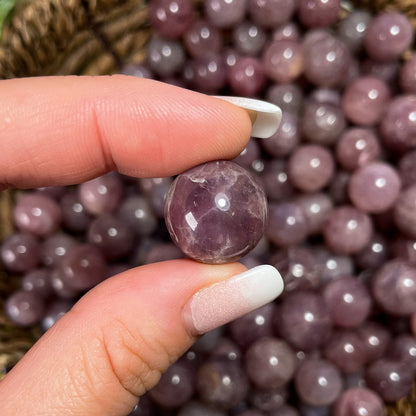 Mini Purple Pink Rose Quartz Spheres