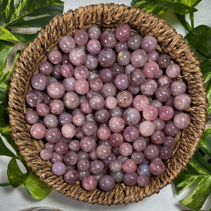 Mini Purple Pink Rose Quartz Spheres