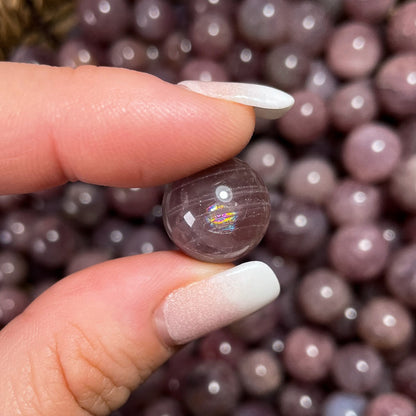 Mini Purple Pink Rose Quartz Spheres