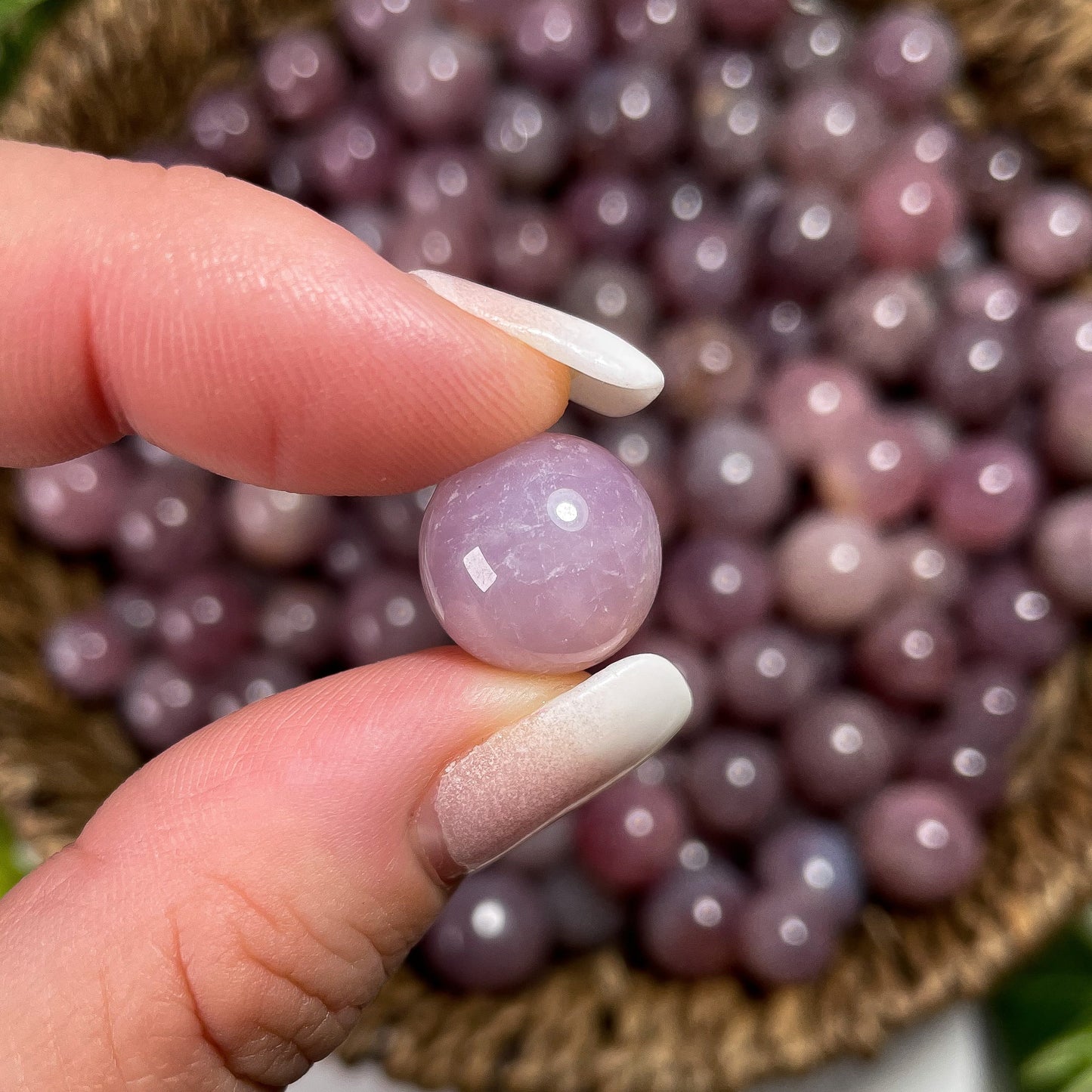 Mini Purple Pink Rose Quartz Spheres