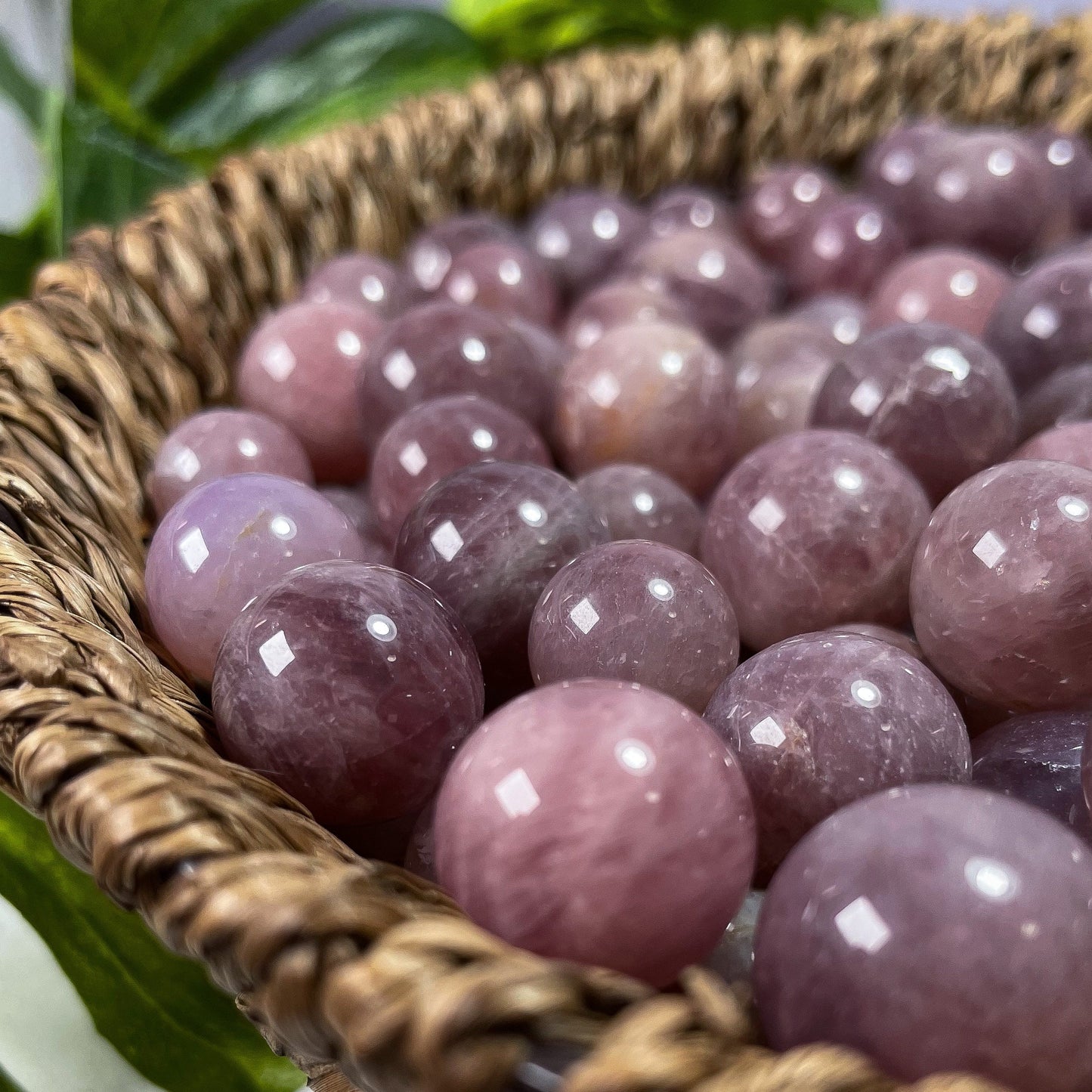Mini Purple Pink Rose Quartz Spheres