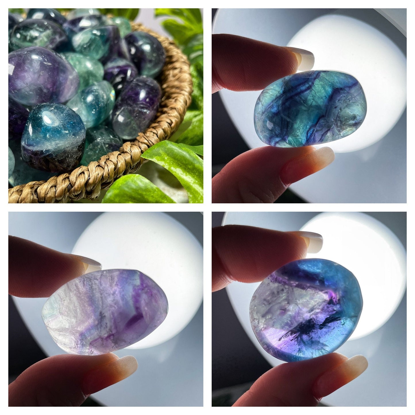 Rainbow Fluorite Tumbles