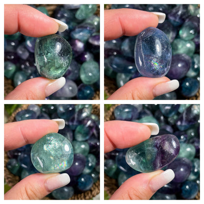 Rainbow Fluorite Tumbles