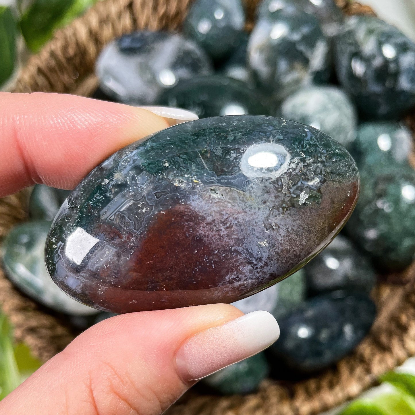 Moss Agate Tumbles