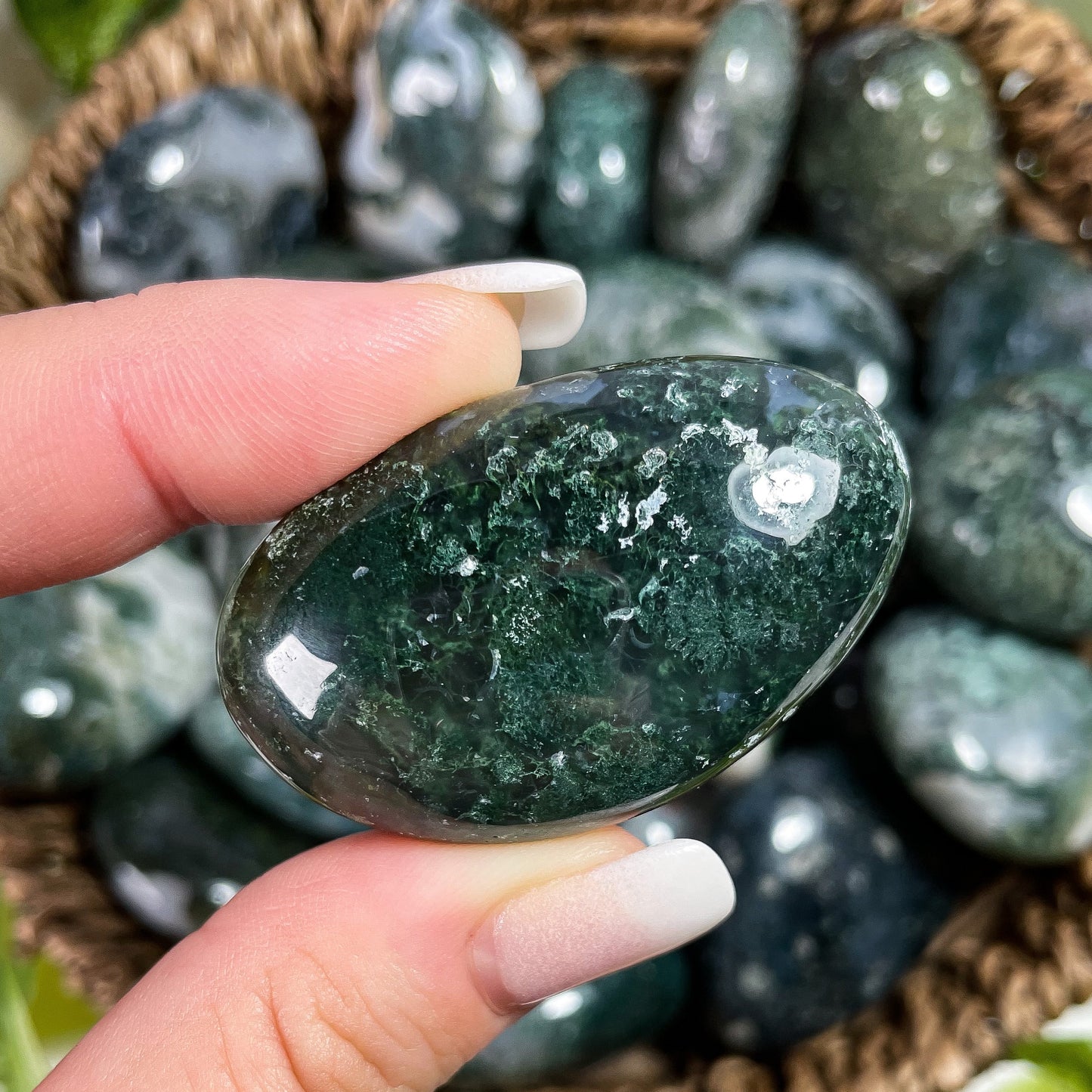Moss Agate Tumbles