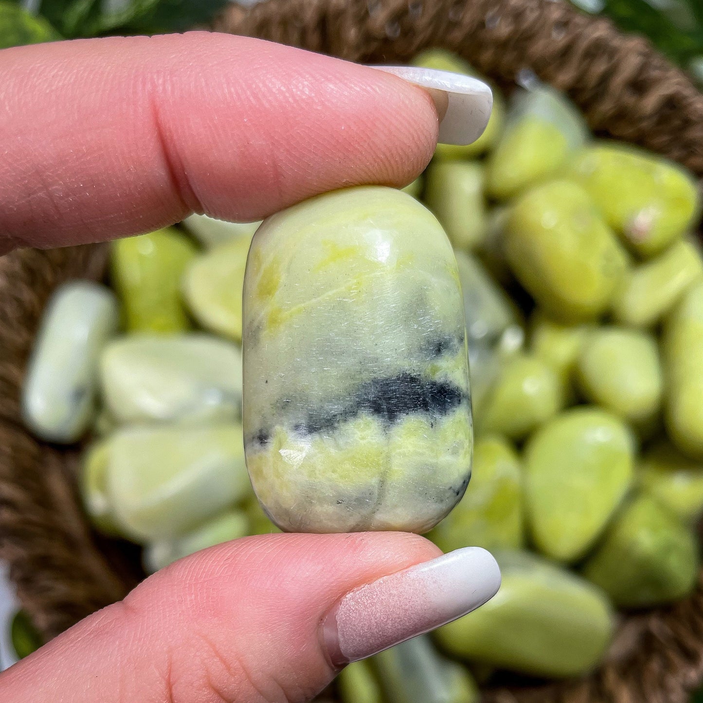 Lime Green Serpentine Tumbles