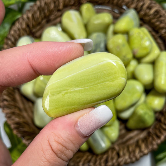 Lime Green Serpentine Tumbles