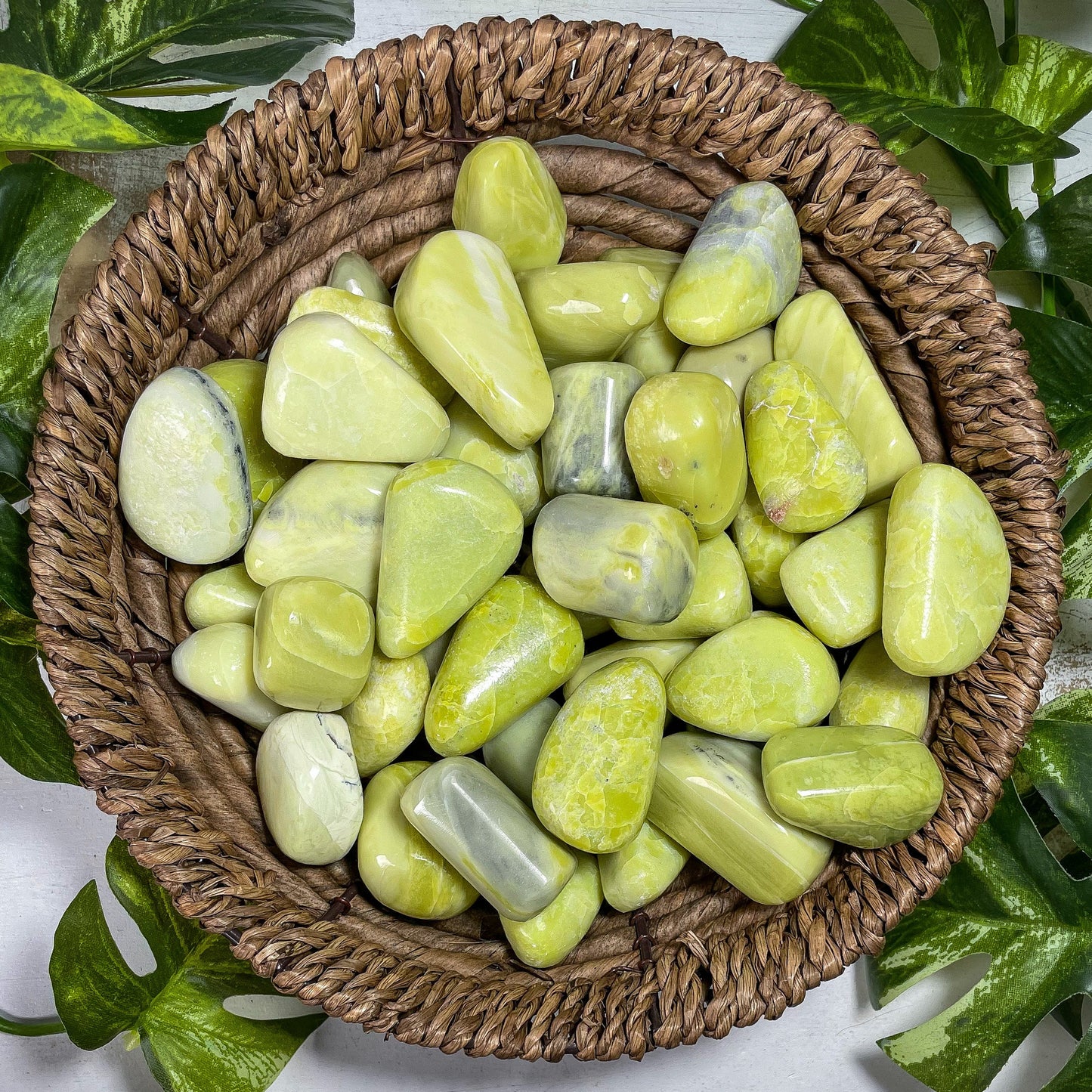 Lime Green Serpentine Tumbles