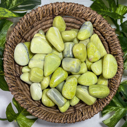 Lime Green Serpentine Tumbles