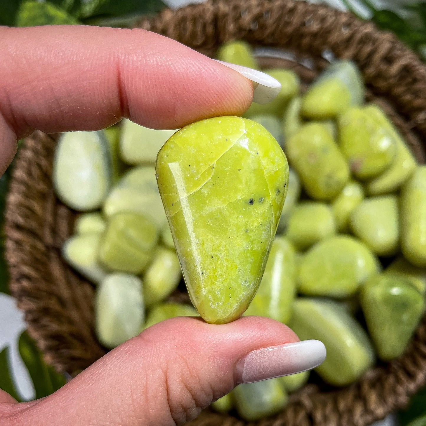 Lime Green Serpentine Tumbles