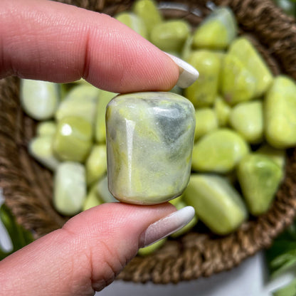 Lime Green Serpentine Tumbles