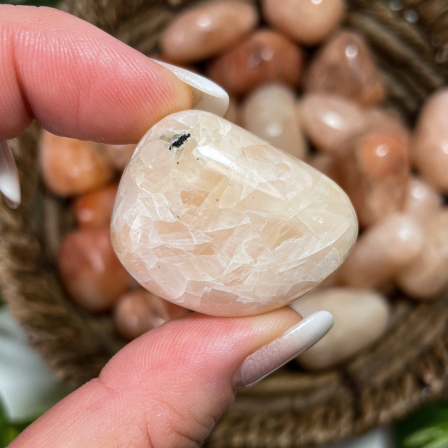Peach Stilbite Tumbles