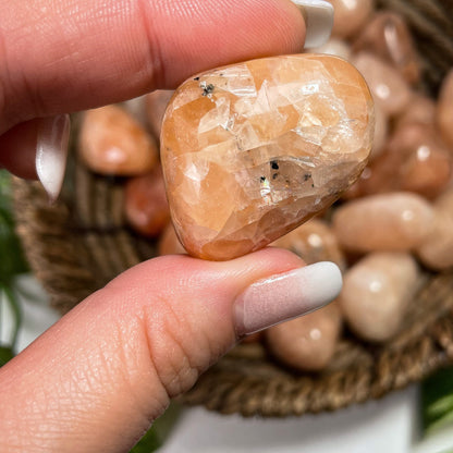 Peach Stilbite Tumbles