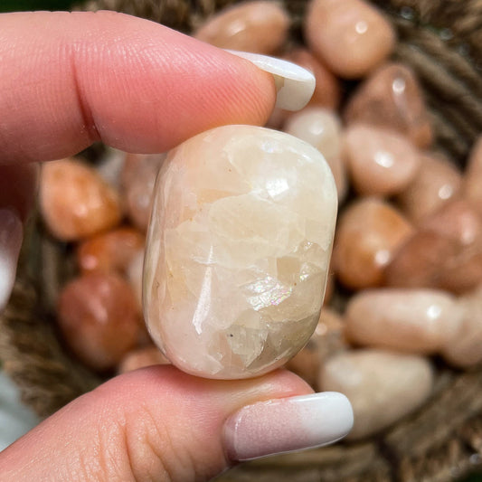 Peach Stilbite Tumbles