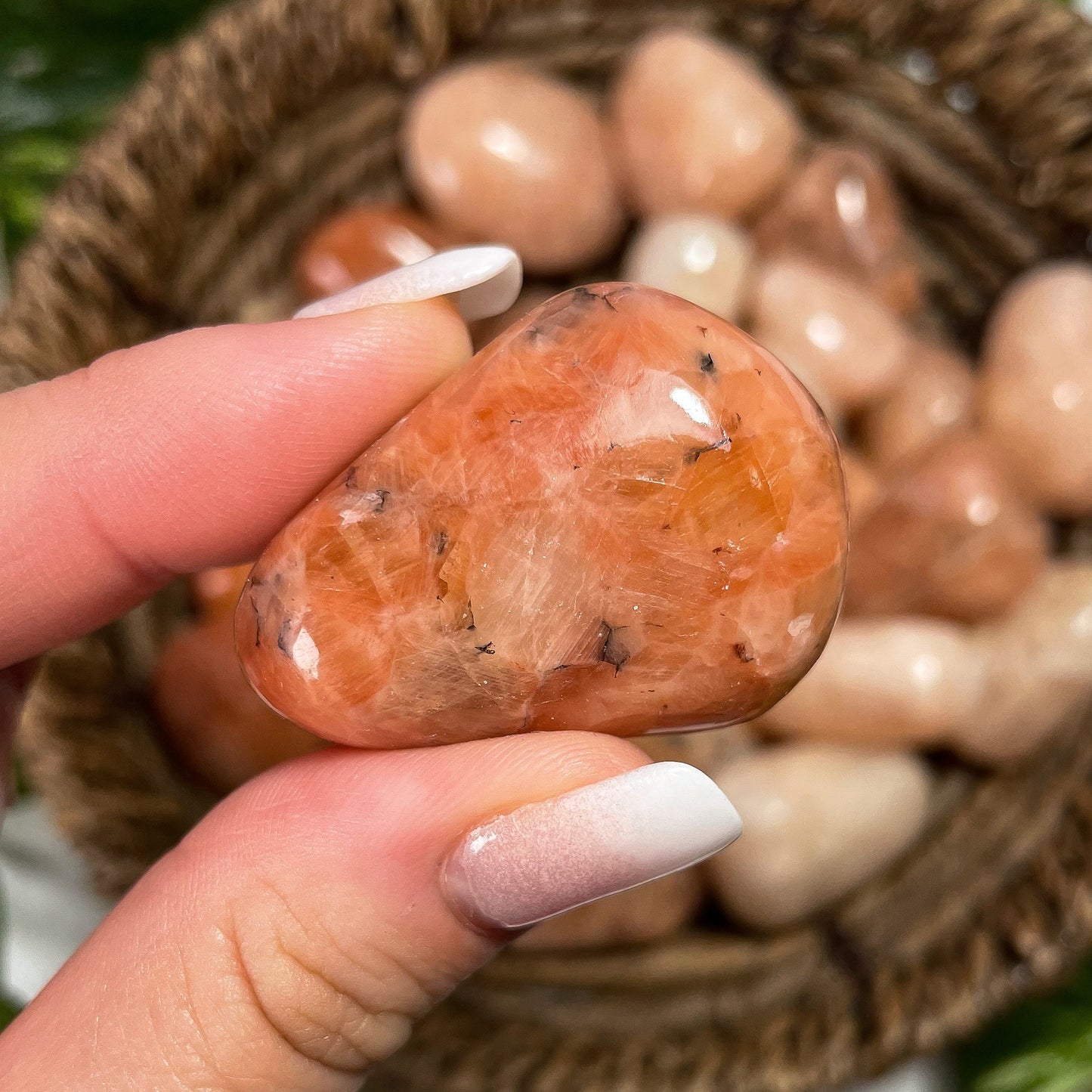 Peach Stilbite Tumbles