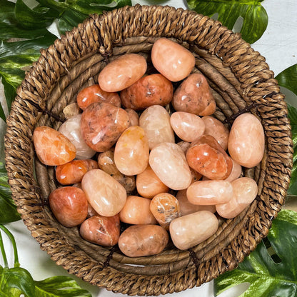 Peach Stilbite Tumbles