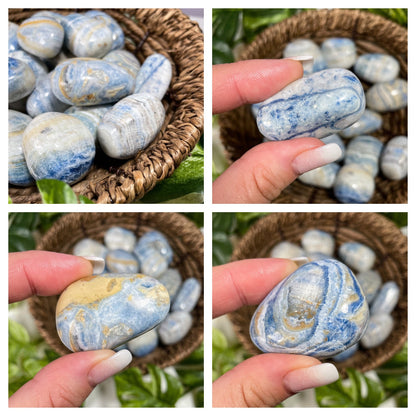 Chunky Blue Scheelite Tumbles