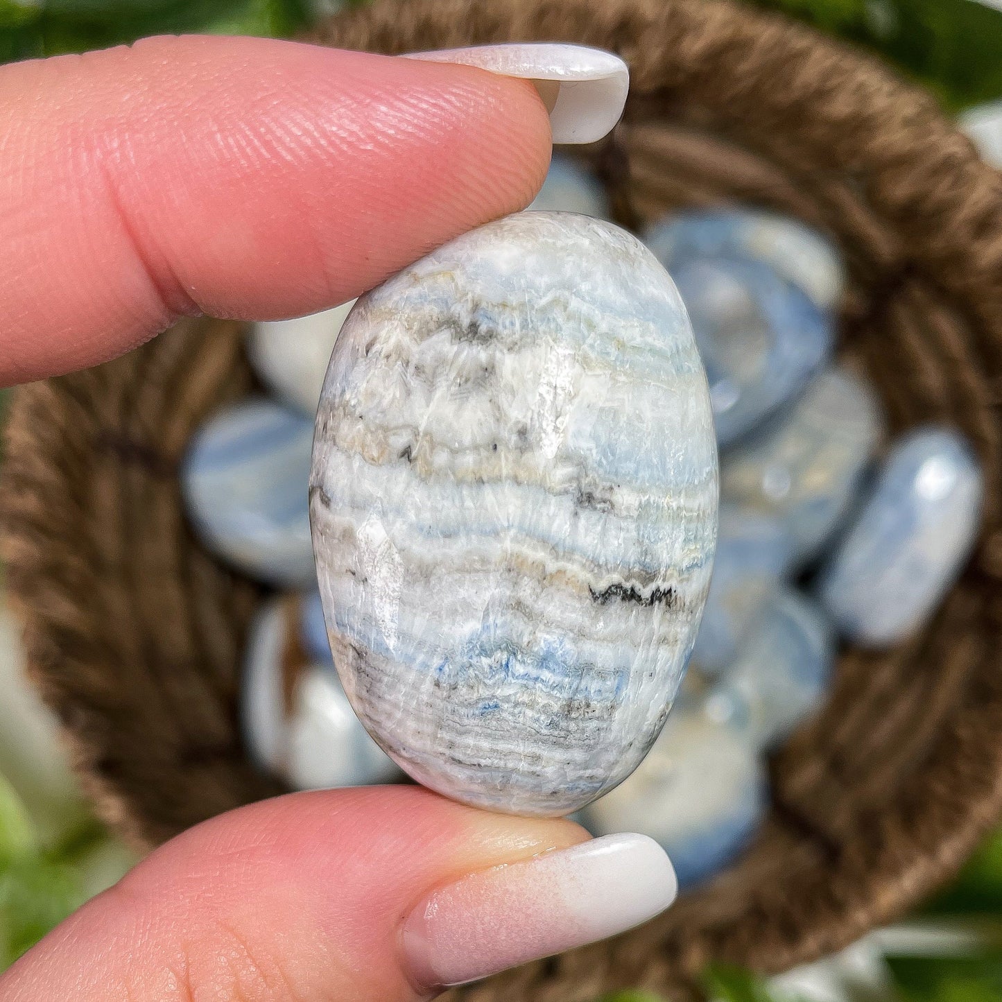 Chunky Blue Scheelite Tumbles