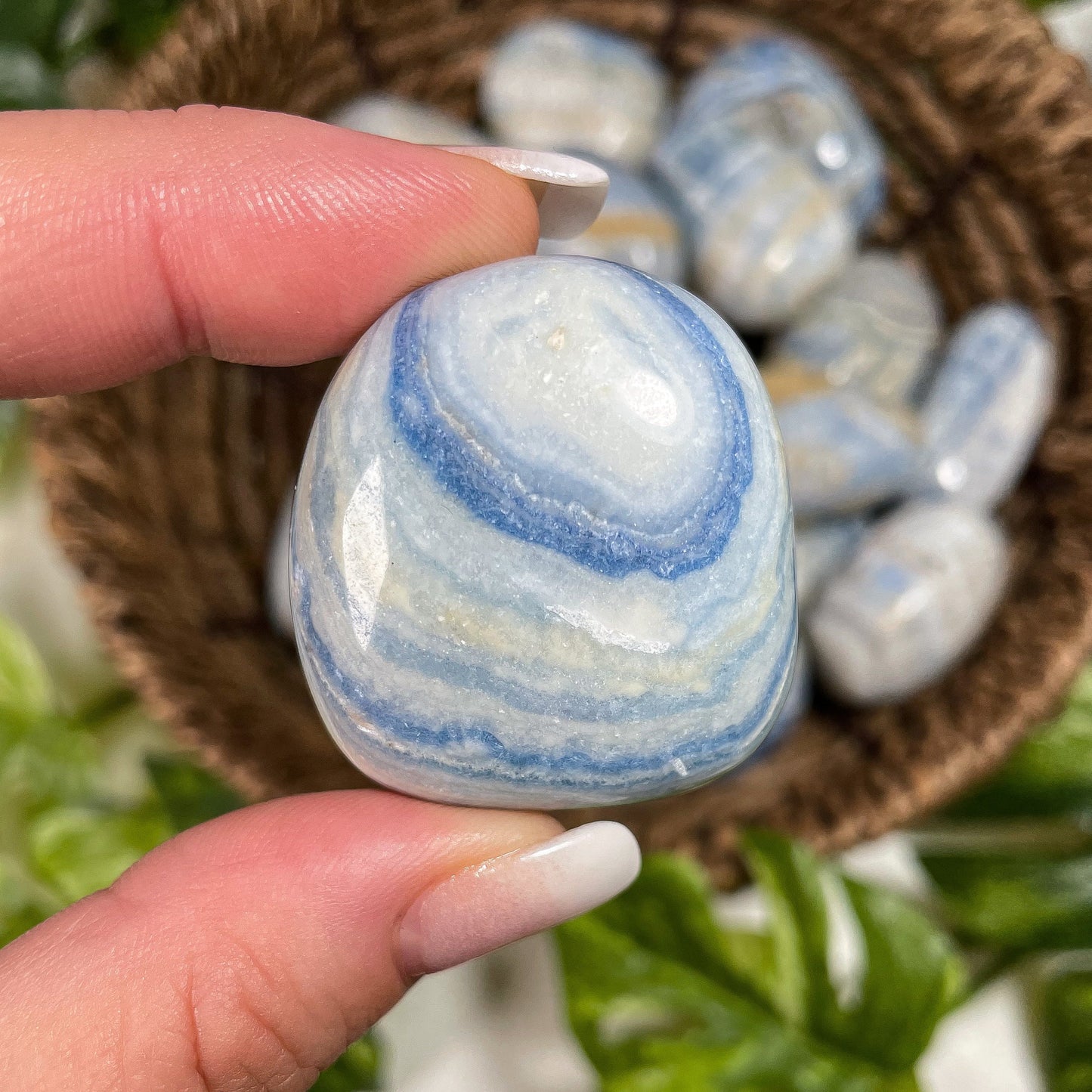 Chunky Blue Scheelite Tumbles