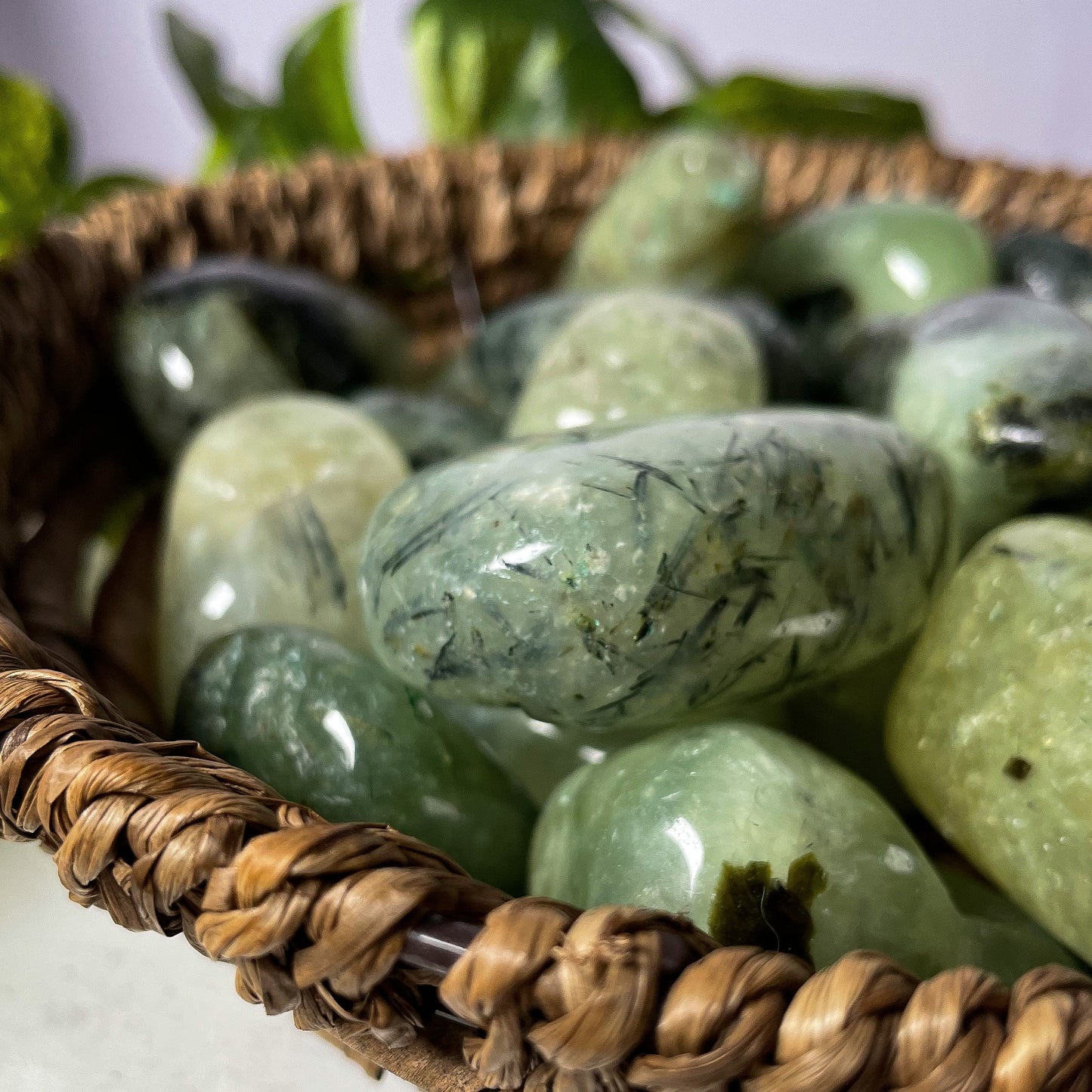Large Prehnite Tumbles