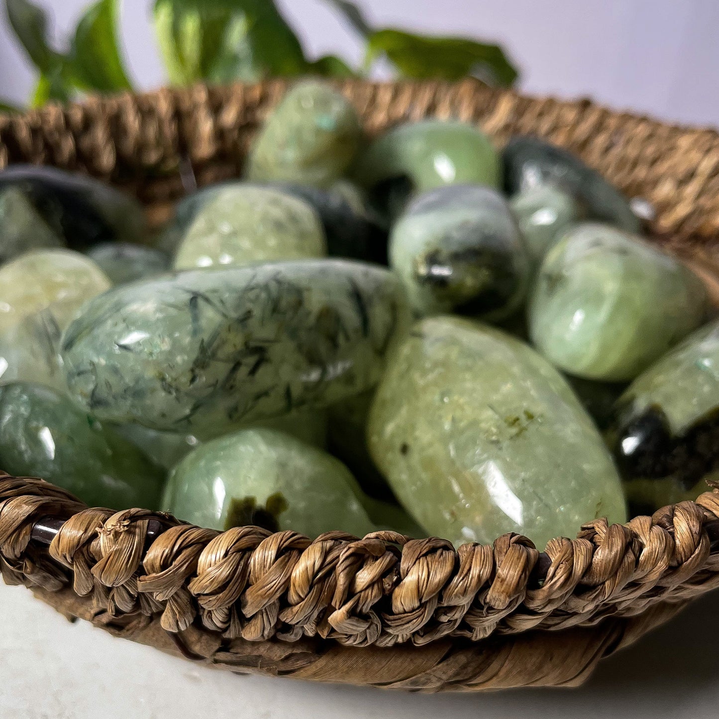 Large Prehnite Tumbles