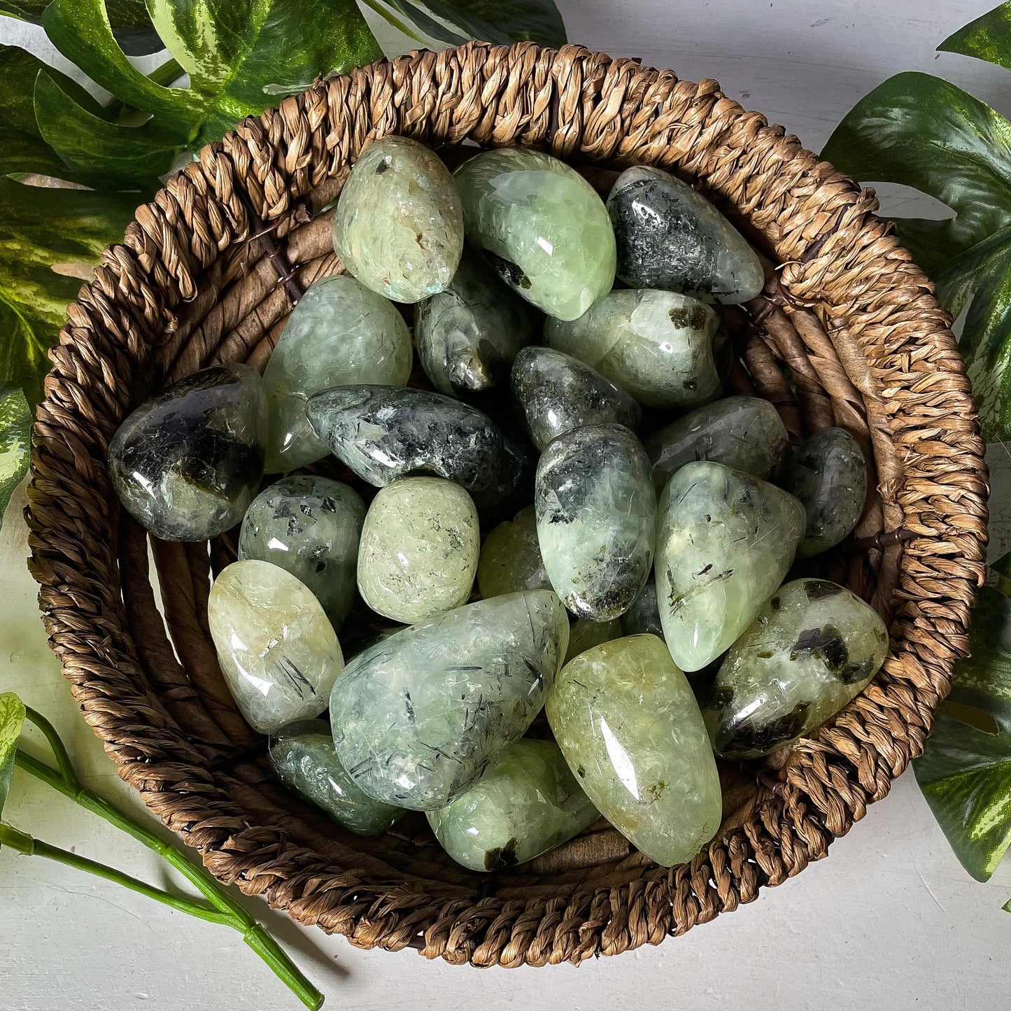 Large Prehnite Tumbles