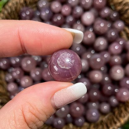 Mini Purple Pink Rose Quartz Spheres
