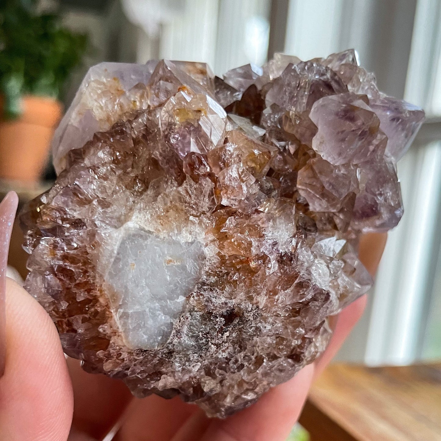 Rainbow Aura Spirit Quartz Cluster
