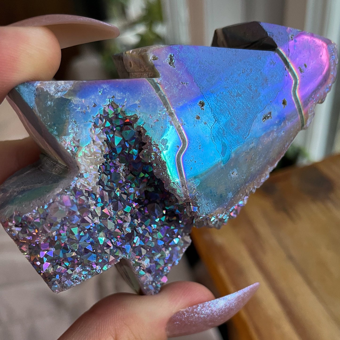 Rainbow Aura Druzy Tree