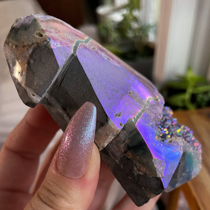 Rainbow Aura Druzy Tree