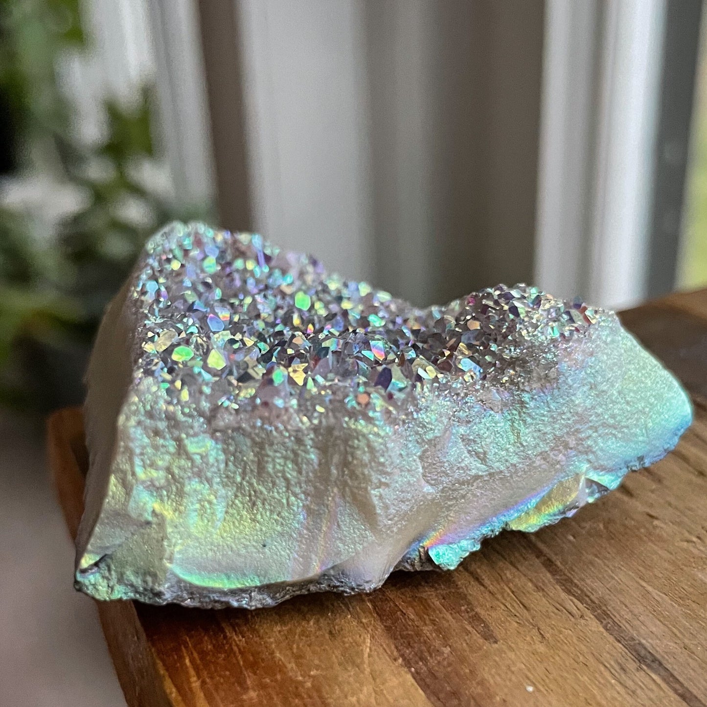 Rainbow Aura Druzy Cluster