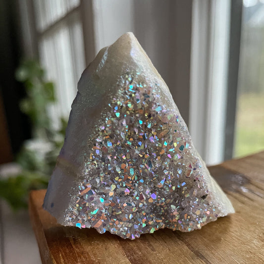 Rainbow Aura Druzy Cluster