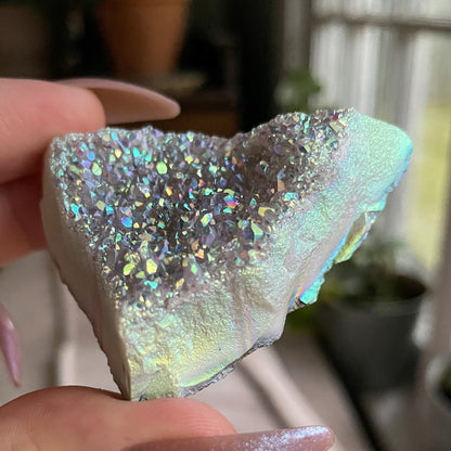 Rainbow Aura Druzy Cluster