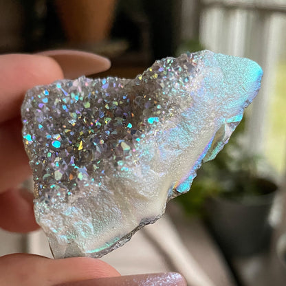 Rainbow Aura Druzy Cluster