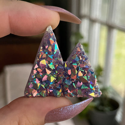 Rainbow Aura Amethyst Mountain