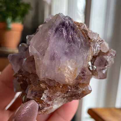 Rainbow Aura Spirit Quartz Cluster