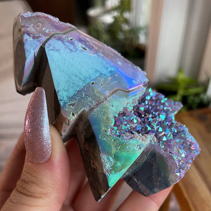 Rainbow Aura Druzy Tree
