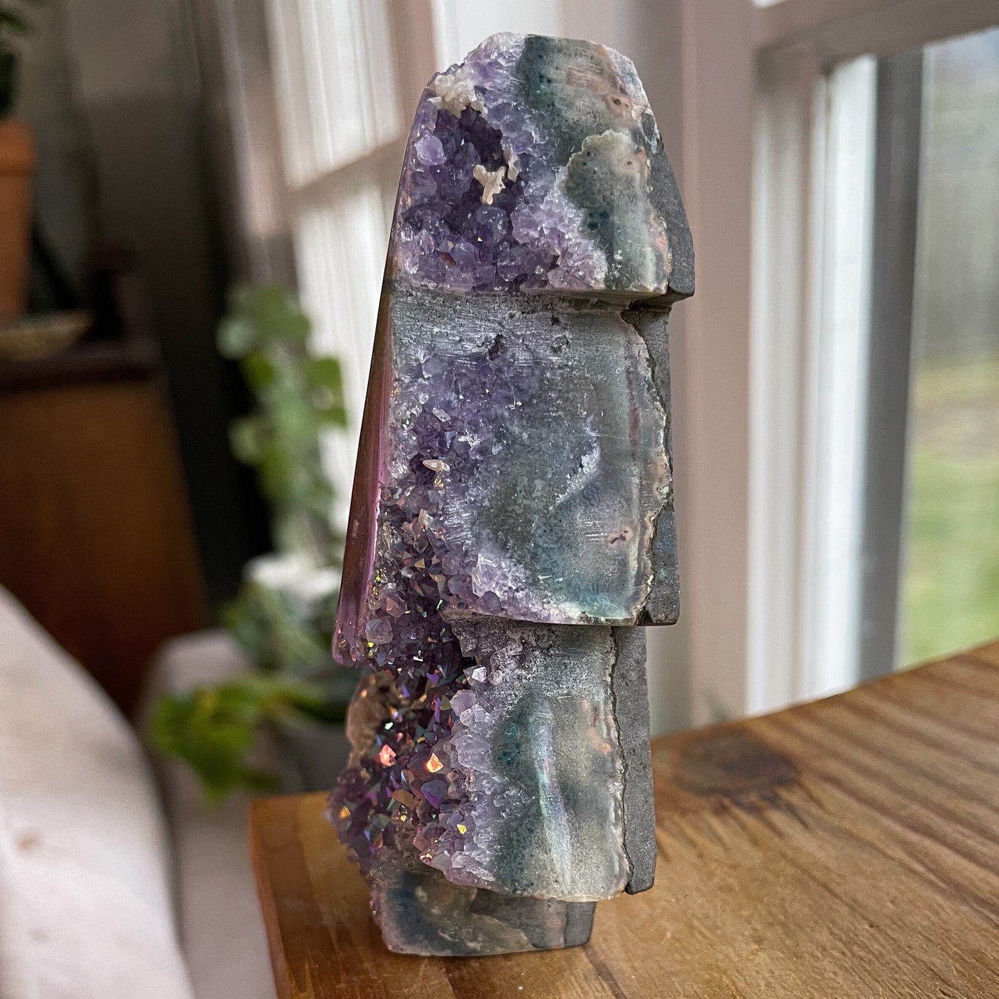 Rainbow Aura Druzy Tree