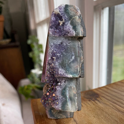 Rainbow Aura Druzy Tree
