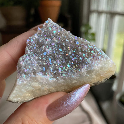 Rainbow Aura Druzy Cluster