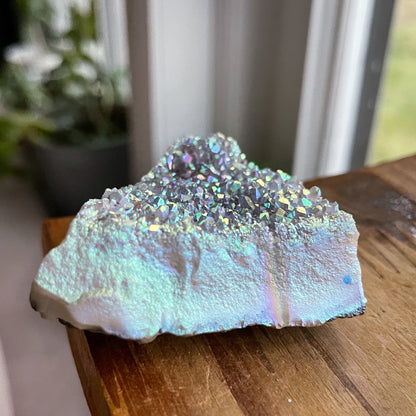 Rainbow Aura Druzy Cluster