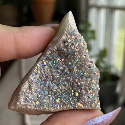Rainbow Aura Druzy Cluster