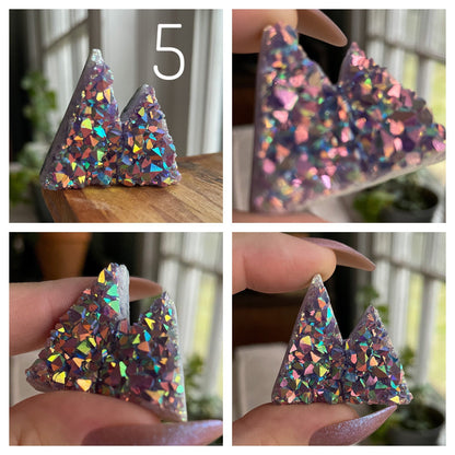 Rainbow Aura Amethyst Mountain