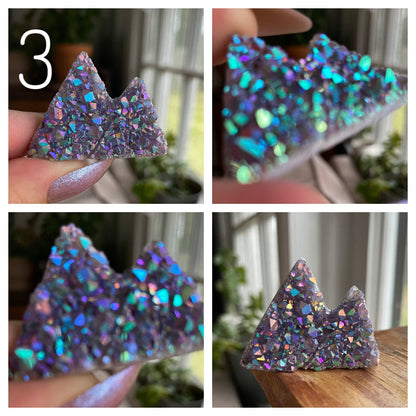 Rainbow Aura Amethyst Mountain