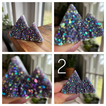 Rainbow Aura Amethyst Mountain